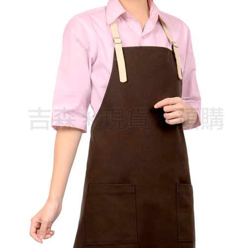 現+預-皮革頸掛背心圍裙
